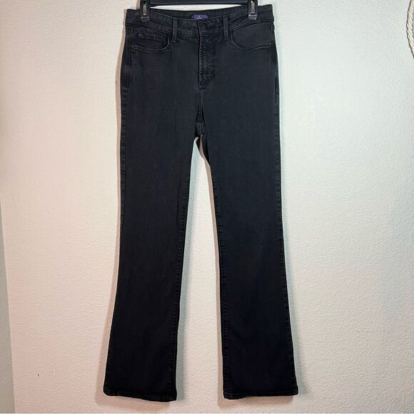 NYDJ Black‎ Mid Rise Barbara Boot Cut Jeans Womens Size 6 - Picture 1 of 8